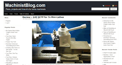 Desktop Screenshot of machinistblog.com
